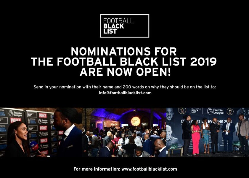 NOMINATIONS OPEN FOR THE FOOTBALL BLACK LIST 2019!