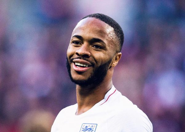 England star Raheem Sterling on the Football Black List 2019